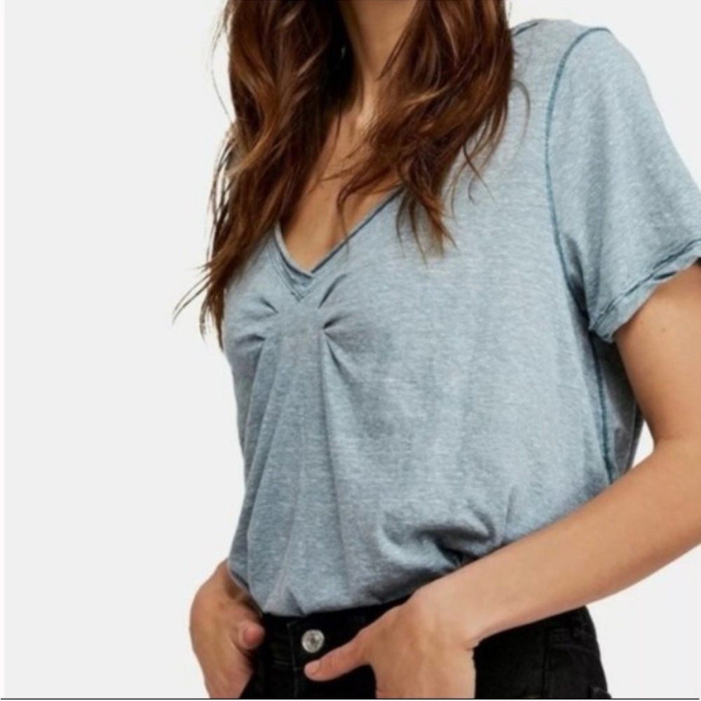 Free People We The Free slate Blue Short Sleeve Tee size large